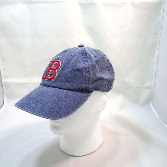 Boston Red Sox Hat Cap Adult Blue Distressed Bay State Apparel 6 Panel - Picture 1 of 6